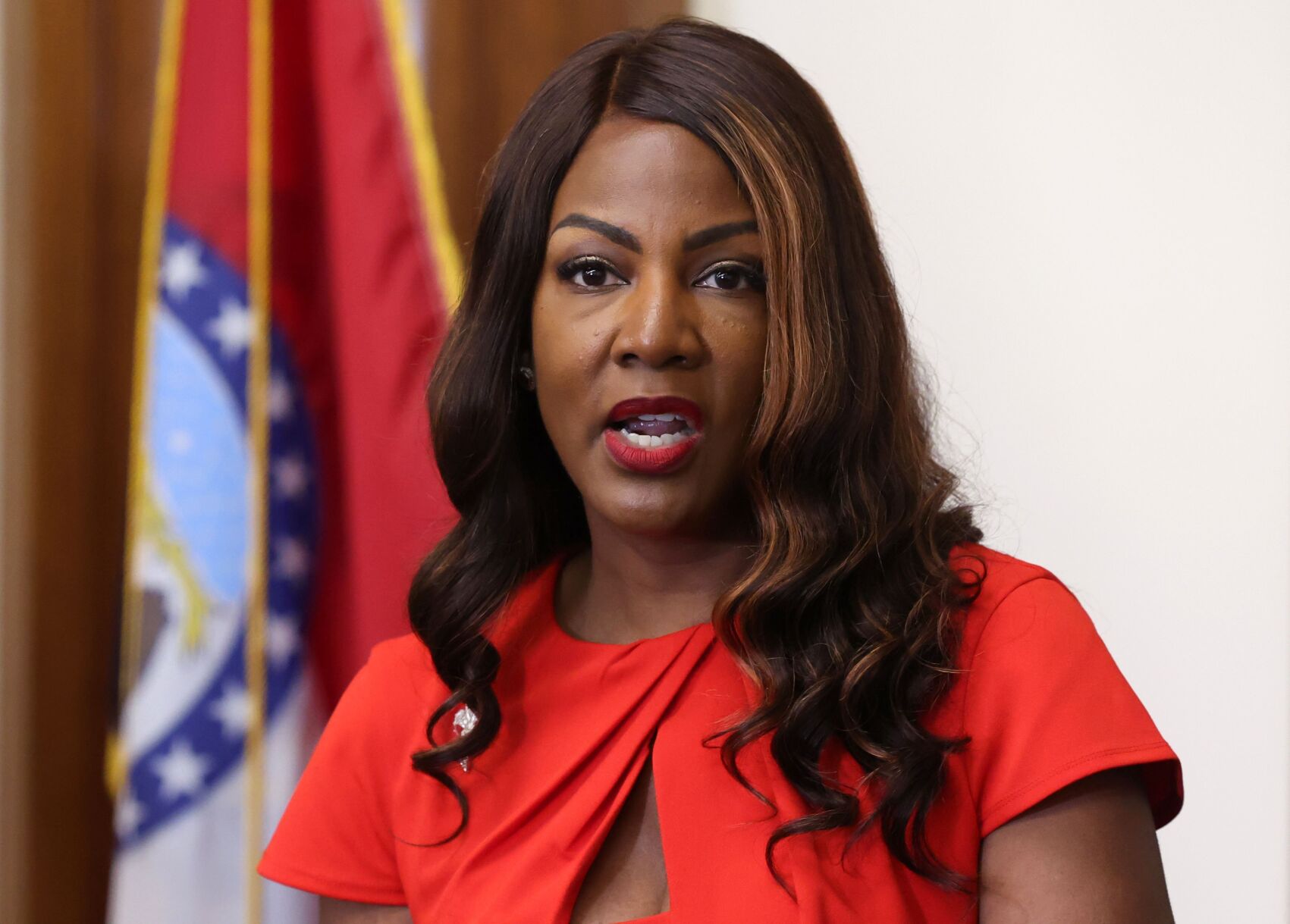 St. Louis Mayor Tishaura O. Jones speaks during press conference